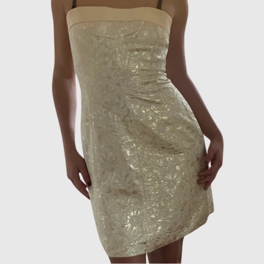 Dolce & Gabbana Vintage Strapless Cream Dress